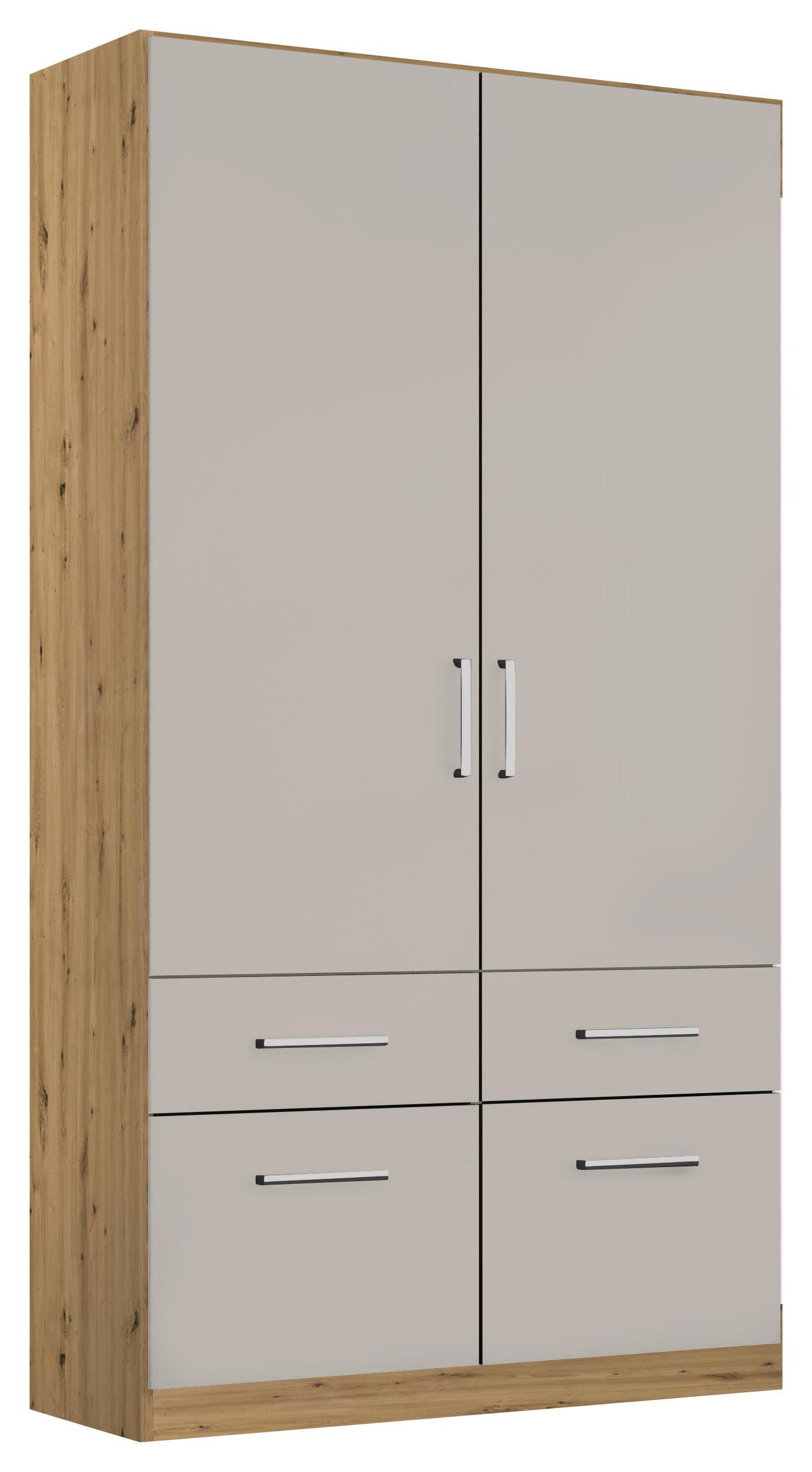 Drehtürenschrank 91 cm Berlin Eiche Dekor/Hellgrau - Hellgrau/Eiche Artisan, MODERN, Holzwerkstoff (91/210/54cm) - Rauch Möbel