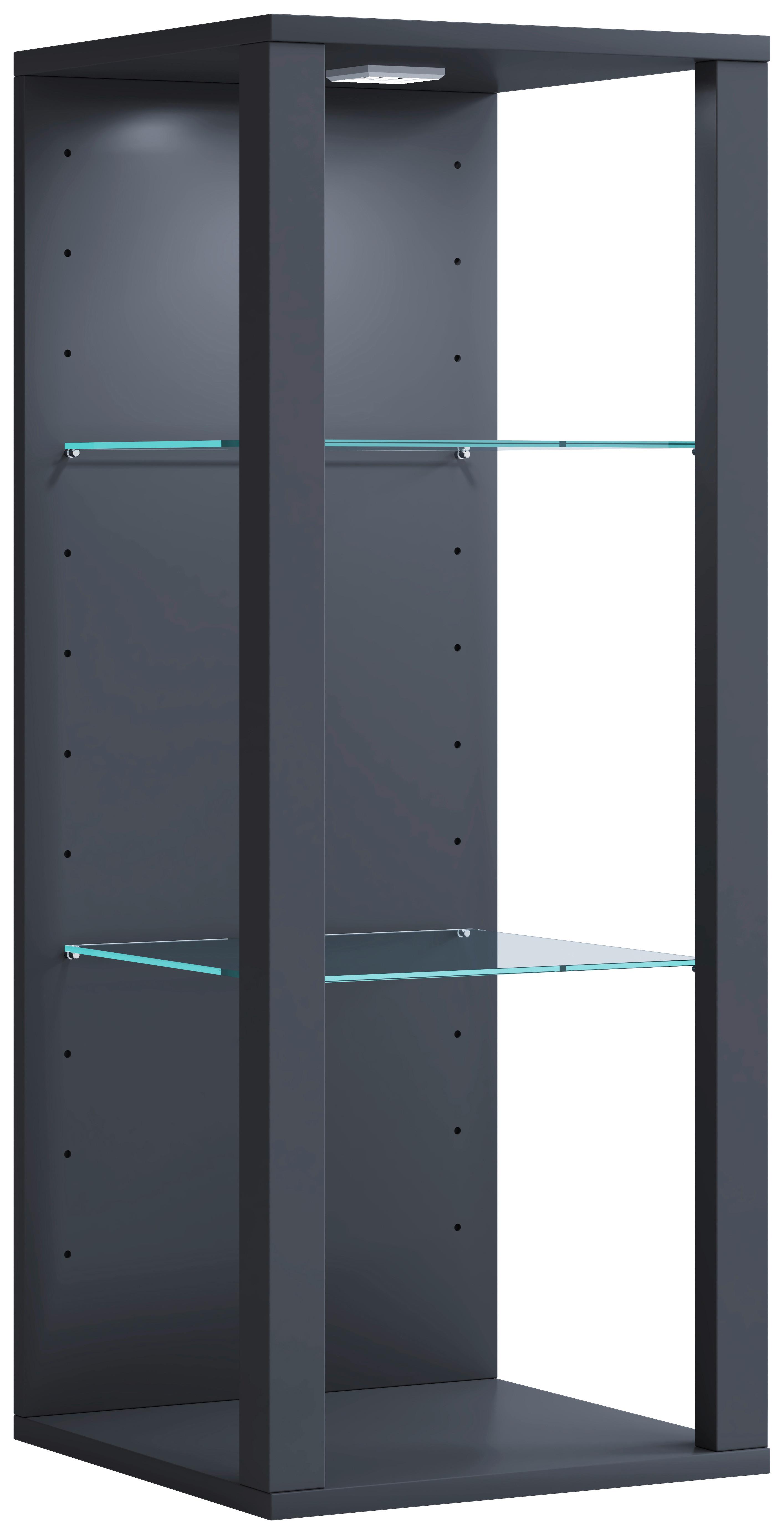Hängevitrine Glasol Anthrazit B: 35 cm - Anthrazit, Design, Glas/Holzwerkstoff (35/90/35cm) - MID.YOU
