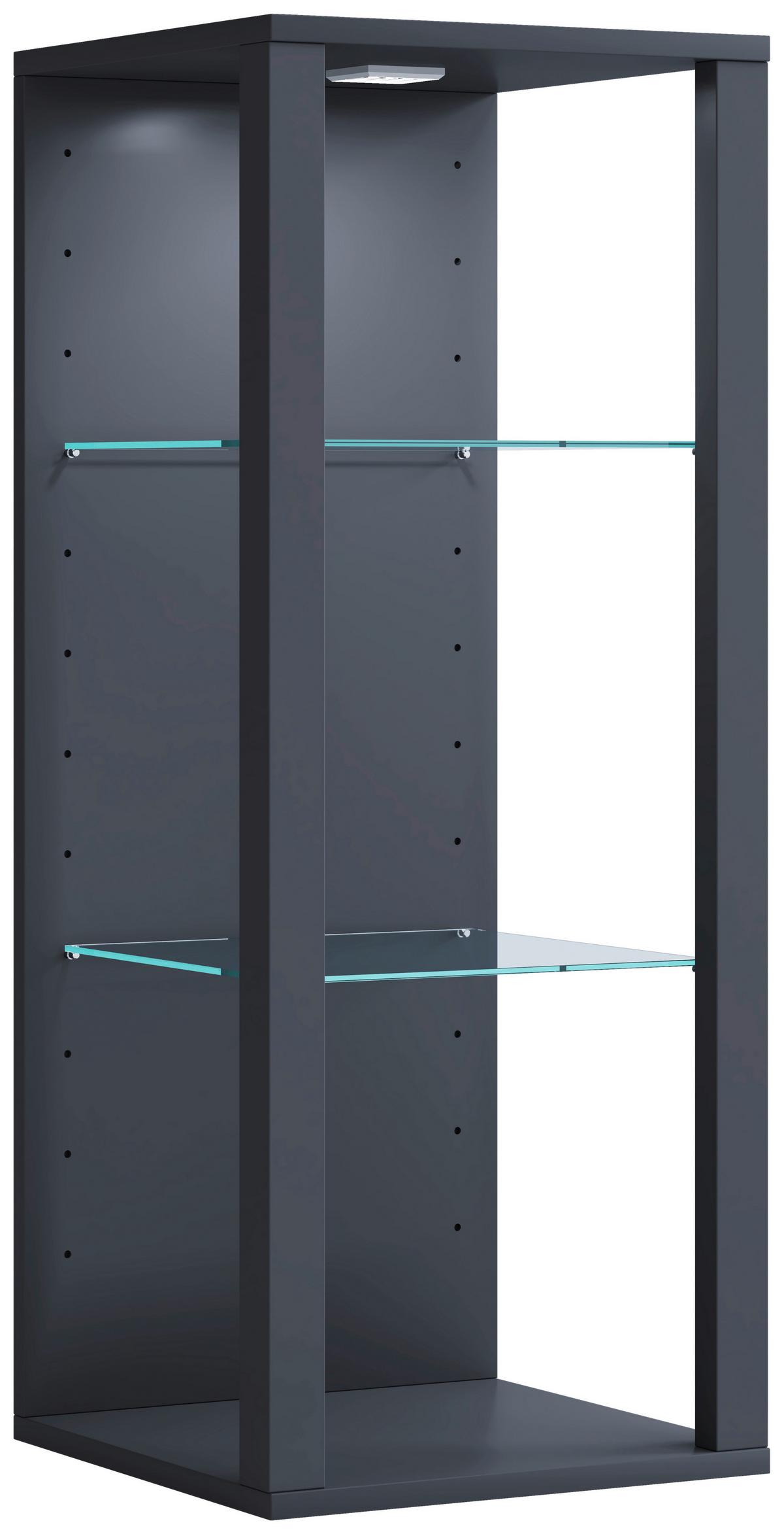 Hängevitrine Glasol Anthrazit B: 35 cm - Anthrazit, Design, Glas/Holzwerkstoff (35/90/35cm) - MID.YOU