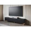 Lowboard Phuket Schwarz B: 190 Cm - Goldfarben/Schwarz, Trend, Holzwerkstoff (190/40/32cm) - Livetastic