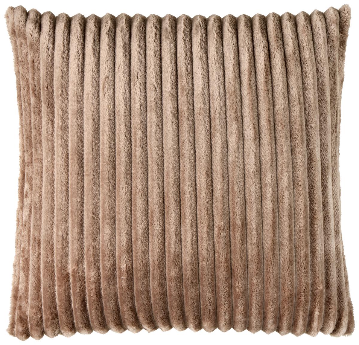 Zierkissen Sina 45x45 Cm Polyester Taupe Mit Zipp - Taupe, MODERN, Textil (45/45cm) - Luca Bessoni
