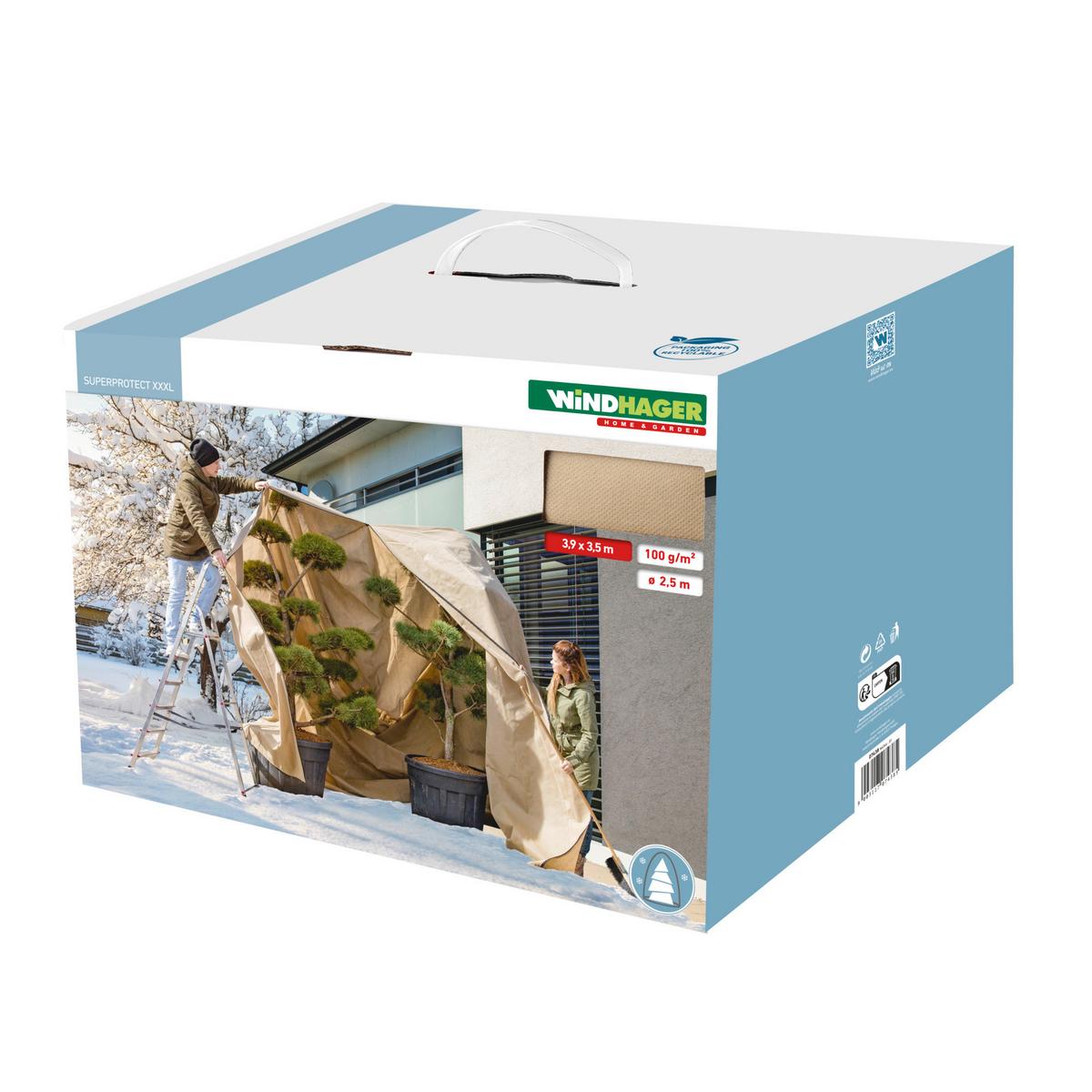 Wintervlieshaube, 390x350 Cm, Witterungsbeständig - Beige, Basics, Kunststoff (390/350cm) - Windhager