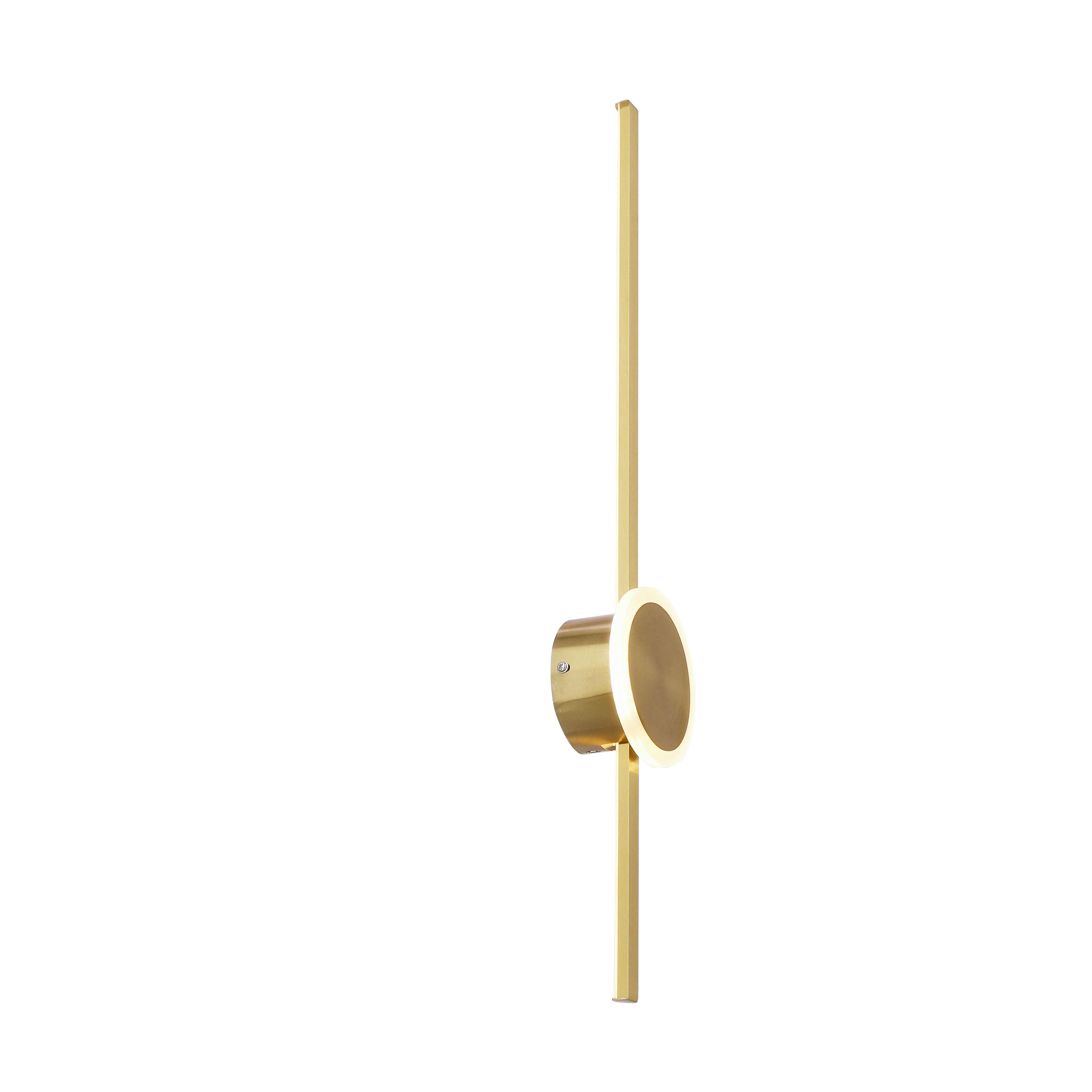 LED-Wandleuchte 22-35738 Batuta 2 - Messingfarben/Weiß, Design, Kunststoff/Metall (65/6/12cm)