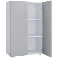 Aktenschrank Lona Grau, Weiß B: 70 cm - Weiß/Grau, Design, Holzwerkstoff (70/110/39cm) - MID.YOU
