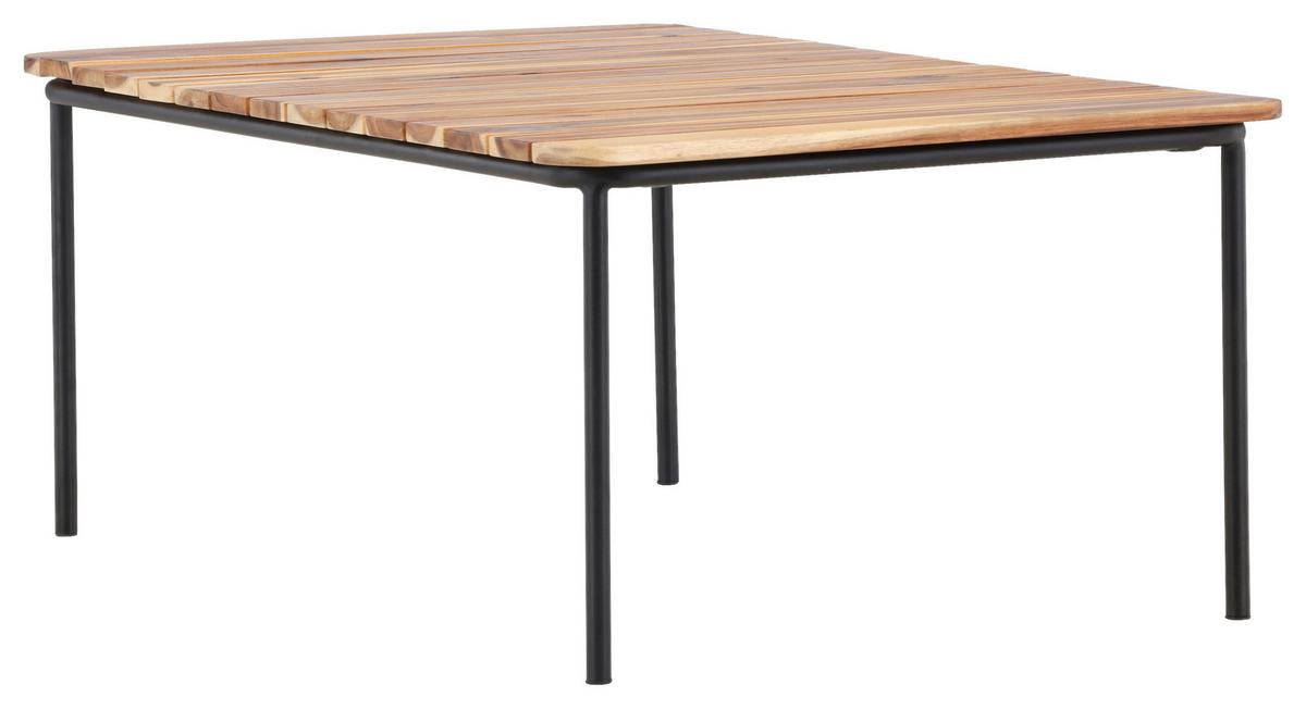 Loungetisch Penh Aus Stahl Und Echtholz - Naturfarben, KONVENTIONELL, Holz/Metall (100/65/40cm) - Gardenson