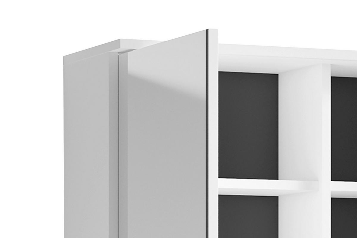 Badezimmer Wellness Weiß/Schwarz B: 60 cm - Schwarz/Weiß, MODERN, Holzwerkstoff/Kunststoff (60cm) - MID.YOU