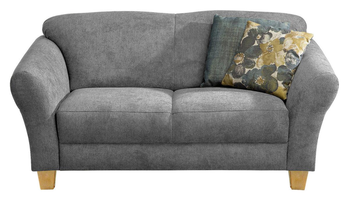 2-Sitzer Sofa Gotland grau Rücken echt, 163x84x89 cm - Naturfarben/Grau, KONVENTIONELL, Textil (163/84/89cm) - Sit & More