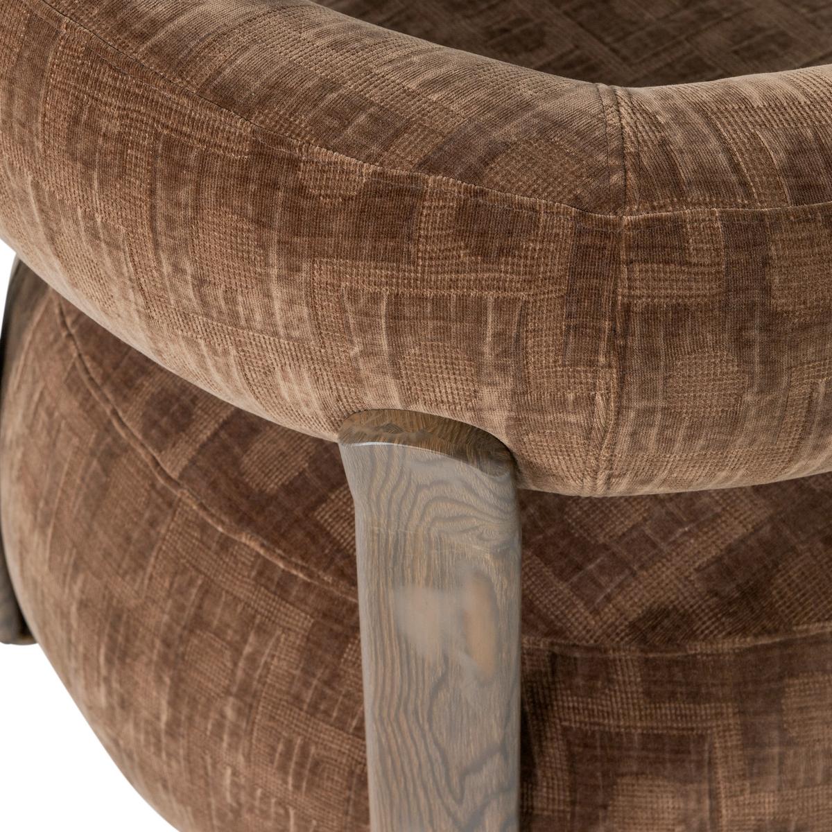SESSEL Foon Braun B: 82cm - Schwarz/Braun, MODERN, Holz/Textil (82/78/73cm) - Livetastic
