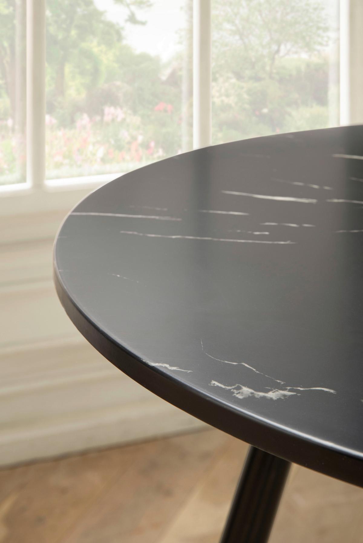 Esstisch Schwarz L: 75 cm - Goldfarben/Schwarz, Design, Holzwerkstoff/Metall (75/75/76cm) - Livetastic