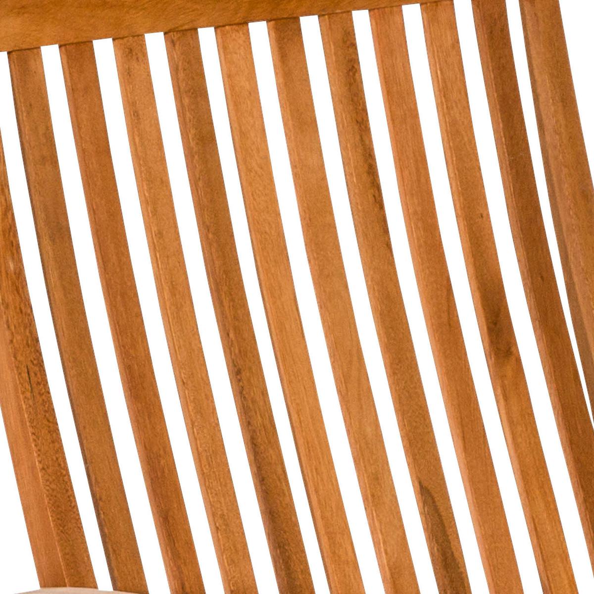 Gartesessel Klappbar Comodoro Holz Massiv - Naturfarben, ROMANTIK / LANDHAUS, Holz (62/110/63cm) - Gardenson