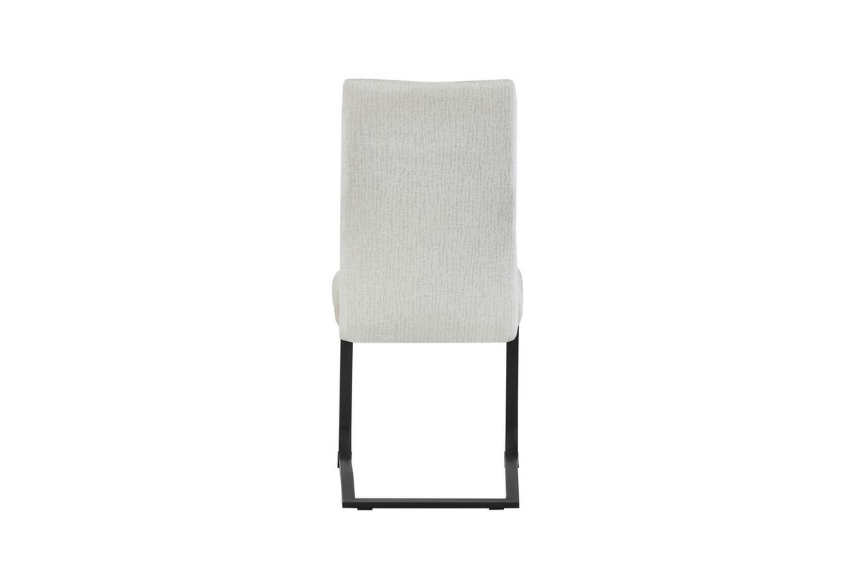 Szánkótalpas Szék Szett Leni - krémszínű/fekete, Modern, textil/fém (43/98/59cm) - MID.YOU