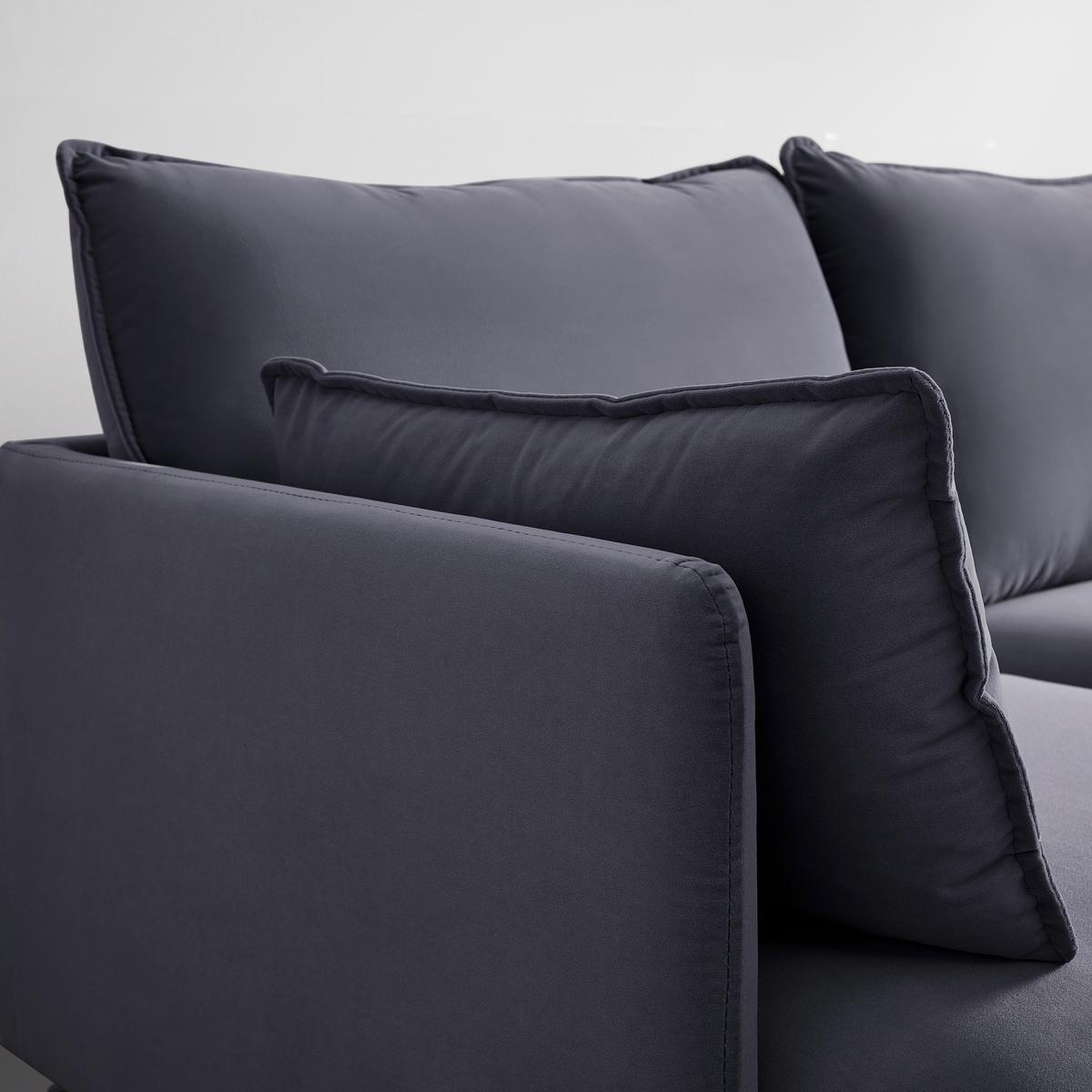 Sedacia súprava ROSA sivá - čierna/sivá, Modern, kov/textil (226/84/163cm) - Bessagi Home