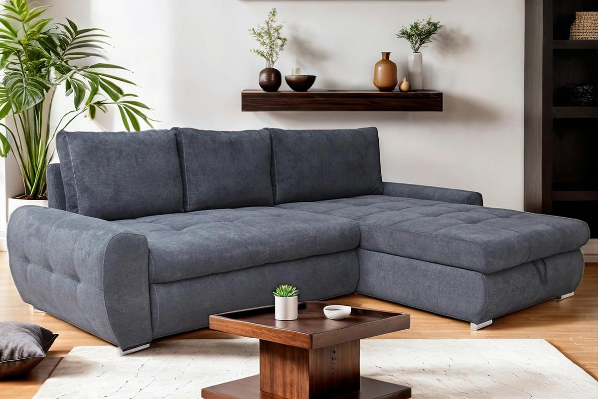 Eckschlafsofa Solar - Chromfarben/Weiß, Design, Textil (277/175cm) - Livetastic
