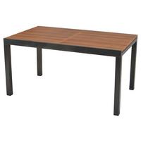 Gartentisch Ausziehtisch 150 (200) X 90 cm - Graphitfarben/Naturfarben, MODERN, Holzwerkstoff/Metall (150/90/76,5cm) - Gardenson