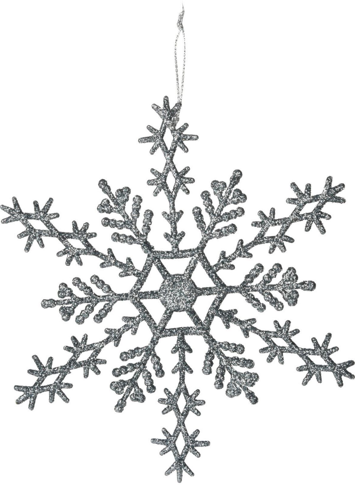 Függődísz Hópehely - műanyag (15/1/15cm)