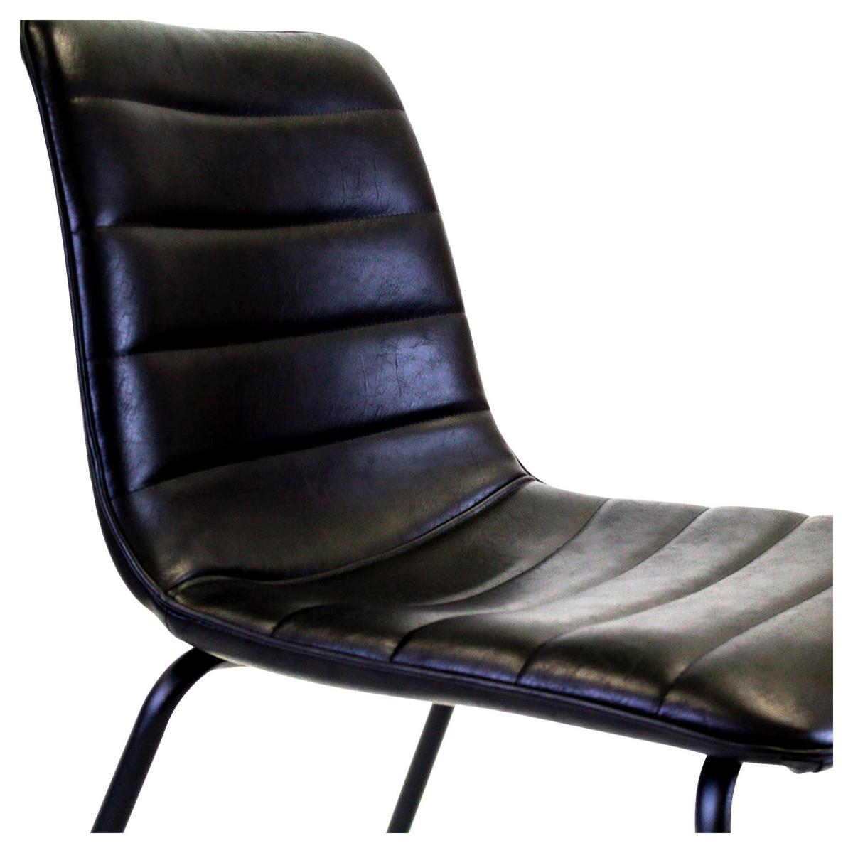 Esszimmerstuhl Milan Schwarz 2er-Set - Schwarz, KONVENTIONELL, Kunststoff/Textil (48/77/56cm) - MID.YOU