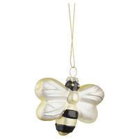 vánoční ozdoba na stromeček FIGURES -PAZ- - bílá/černá, sklo (8,5/7/2cm) - Modern Living