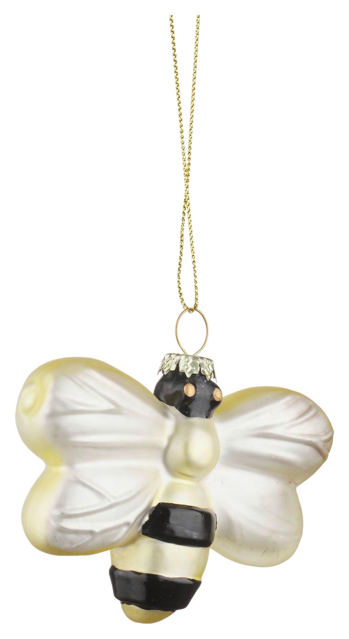 vánoční ozdoba na stromeček FIGURES -PAZ- - bílá/černá, sklo (8,5/7/2cm) - Modern Living