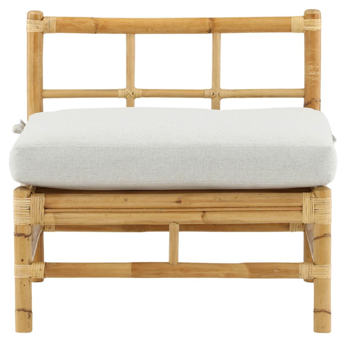 Loungesofa Cane - Hellbraun, KONVENTIONELL, Holz (71,5/71/75cm) - Gardenson