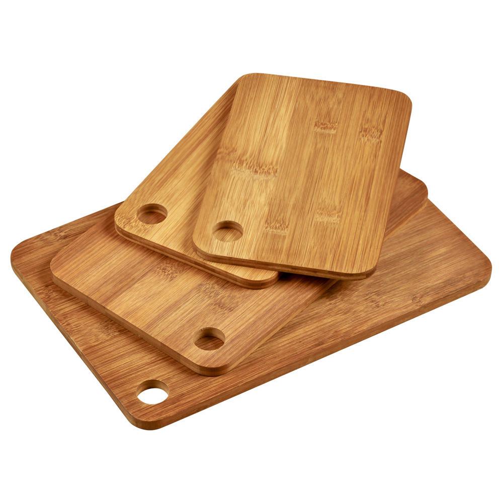SCHNEIDEBRETT-SET 4-TEILIG, DUNKLER BAMBUS - Braun, Basics, Holz (33/23/4cm) - Kesper