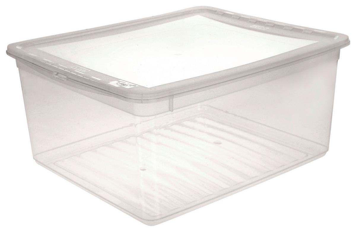 Aufbewahrungsbox Bea M. Deckel Kunststoff 39x33,5x18 Cm - Transparent, KONVENTIONELL, Kunststoff (39/33,5/18cm) - Homezone