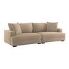 Big Sofa Pelle Mit Kissen B: 261 Cm Hellgrau/beige - Wengefarben/Beige, Trend, Textil (261/124cm) - Luca Bessoni