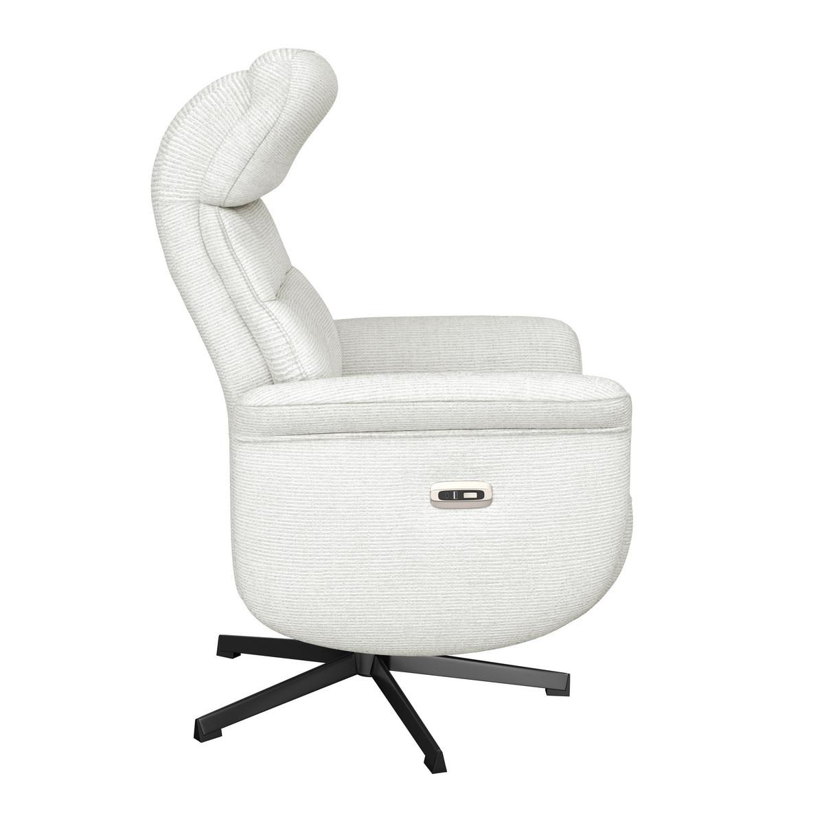 Relaxsessel Manila Chenille silber, B: 73 cm - Silberfarben/Schwarz, MODERN, Textil/Metall (73/113/89cm)