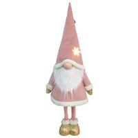 Skřítek s LED - bílá/pink, Konvenční, kov/textil (37/100/27cm) - Mömax