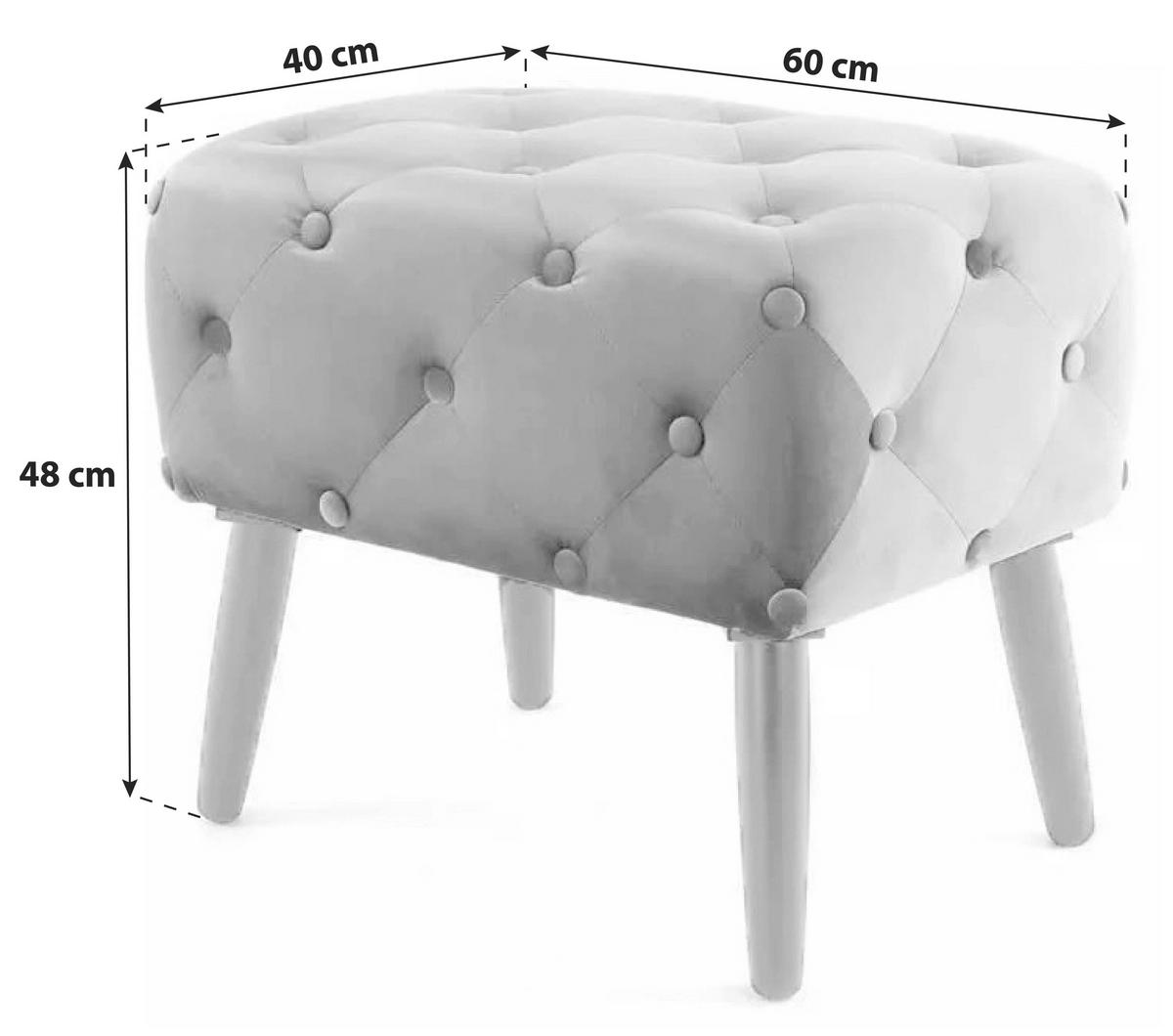 TABURETKA A7QQP - čierna/sivá, Basics, kompozitné drevo/textil (40/48/60cm)