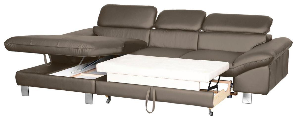 Sarokgarnitúra Driver - homok, Lifestyle, bőr (268/73/108cm)