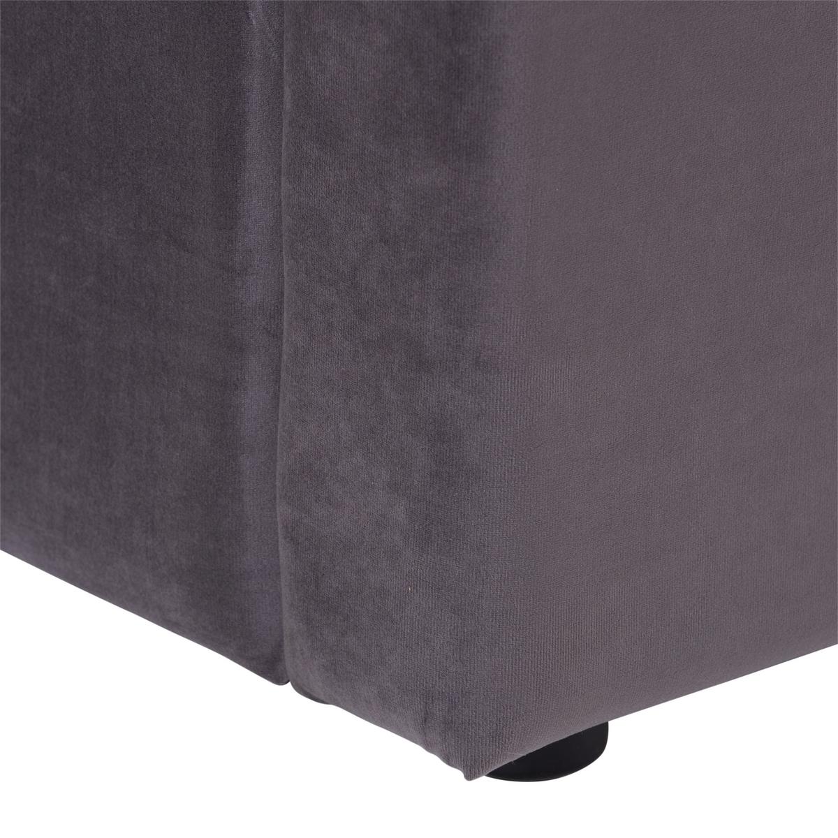 Čalouněná postel DORRY, 180x200, antracit - černá/tmavě šedá, Moderní, kov/dřevo (180/200cm) - Livetastic