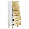 Midischrank Landos M - Honigeiche/Weiß, MODERN, Holzwerkstoff (30/100/30cm) - MID.YOU