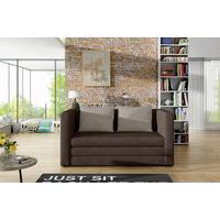 Schlafsofa Neva Braun, Beige, B: 132 Cm - Beige/Schwarz, Design, Textil (132/62/70cm) - P & B