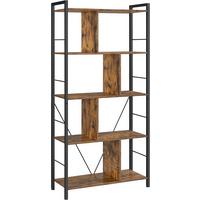 REGAL Regal B: 74 cm Braun/Schwarz - Schwarz/Braun, Trend, Holzwerkstoff/Metall (74/150/30cm) - Boxxx