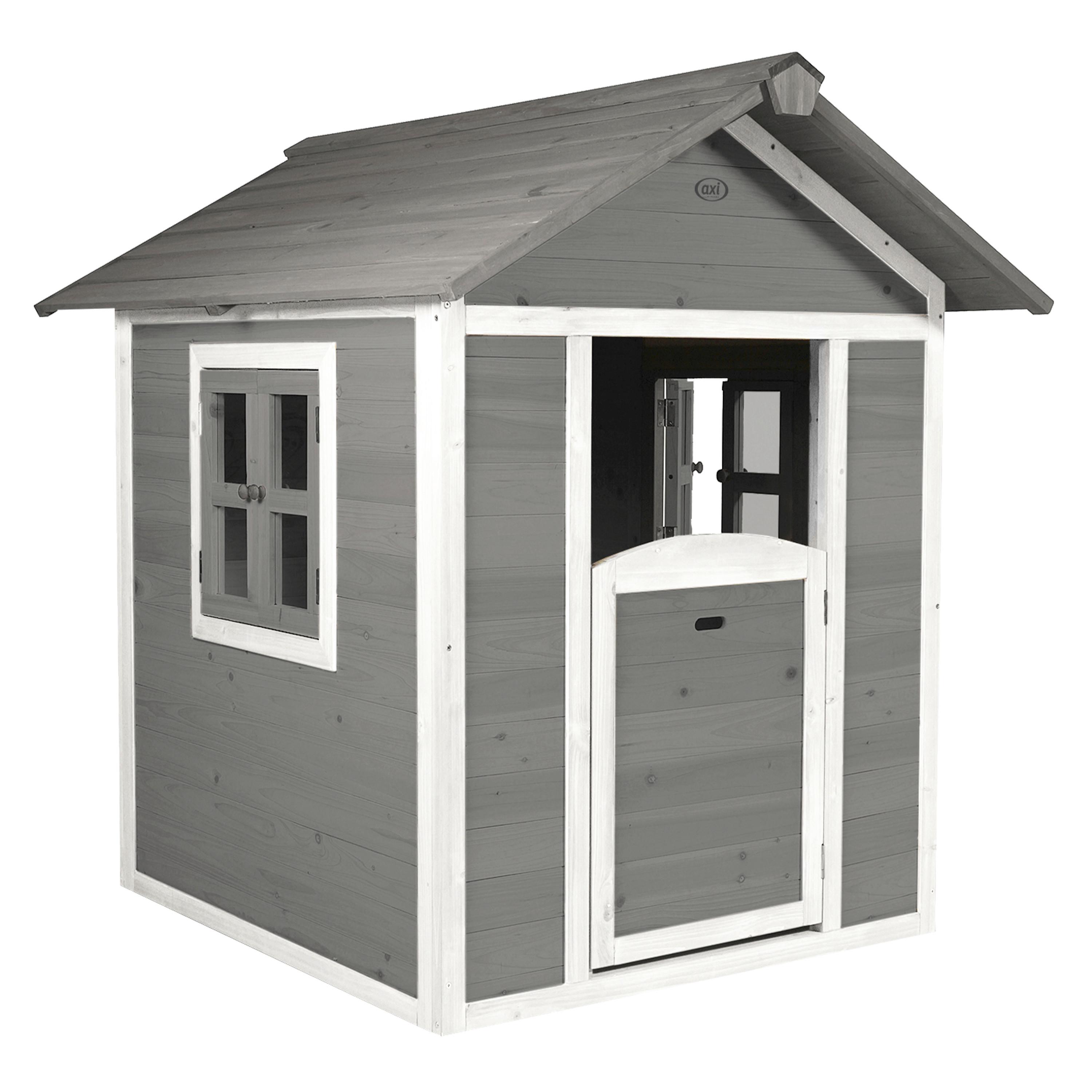 SPIELHAUS LODGE GRAU - Weiß/Grau, LIFESTYLE, Holz (135/111/133cm)