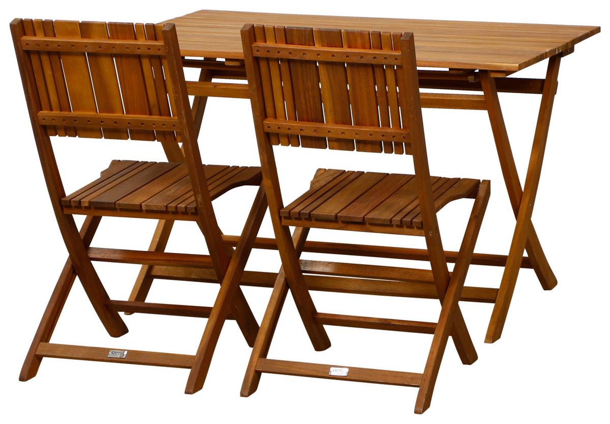 Gartengarnitur 5-tlg. Falun Echtholz Akazie - Akaziefarben, KONVENTIONELL, Holz - Siena Garden