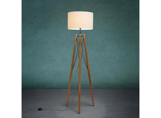 Stojací Lampa Goa - bílá/černá, Moderní, dřevo/textil (40/156cm) - Modern Living Stojací Lampa Goa - bílá/černá, Moderní, dřevo/textil (40/156cm) - Modern Living