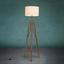 Stojací Lampa Goa - bílá/černá, Moderní, dřevo/textilie (40/156cm) - Modern Living Stojací Lampa Goa - bílá/černá, Moderní, dřevo/textilie (40/156cm) - Modern Living