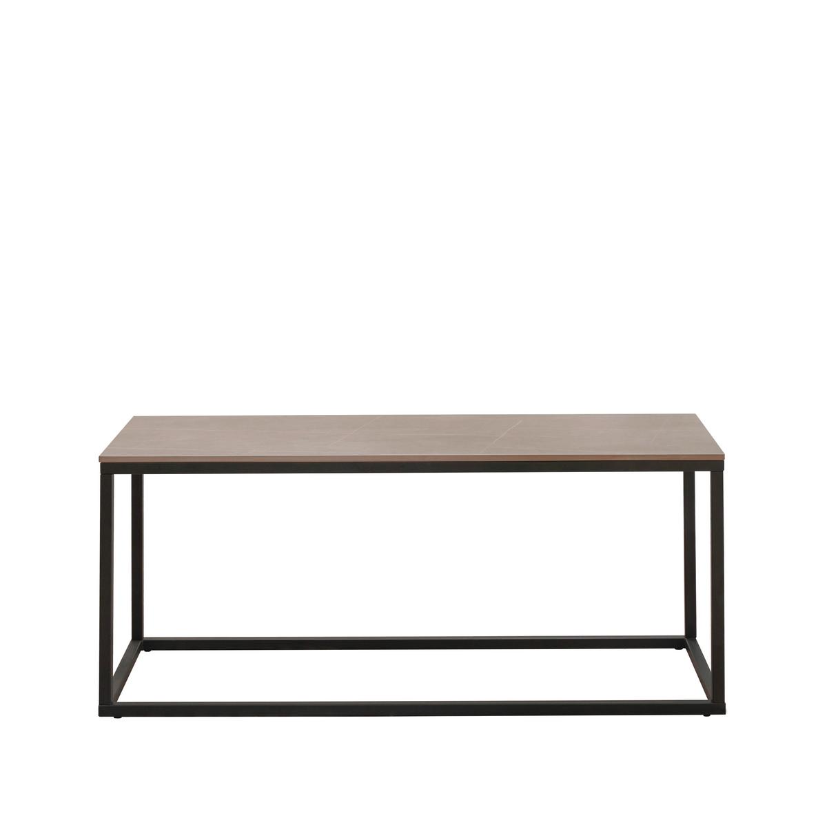 Couchtisch Tommy Grau B: 100 Cm - Schwarz/Grau, MODERN, Keramik/Metall (100/44/40cm) - MID.YOU