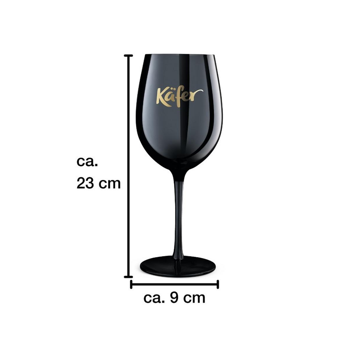 Gläserset schwarzchrom Kristallglas, mundgeblasen - Schwarz, KONVENTIONELL, Glas (600ml)