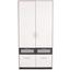 Kleiderschrank Nagold Extra B:91cm Weiß/ Grau Dekor - Weiß/Grau, KONVENTIONELL, Glas/Holzwerkstoff (91/197/54cm) Kleiderschrank Nagold Extra B:91cm Weiß/ Grau Dekor - Weiß/Grau, KONVENTIONELL, Glas/Holzwerkstoff (91/197/54cm)