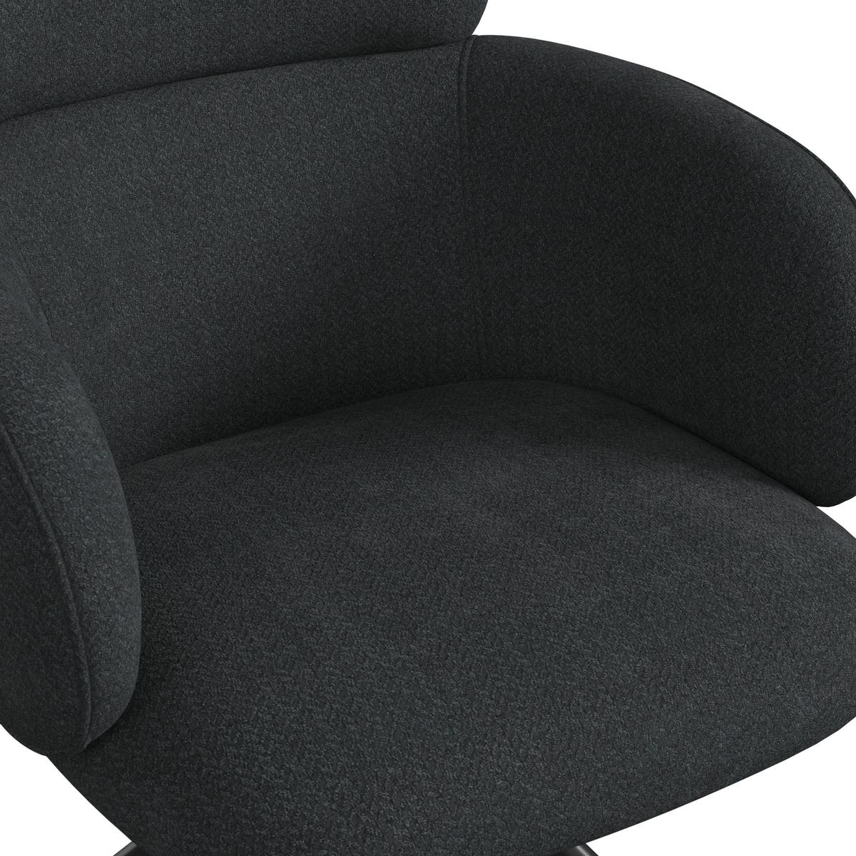 ŽIDLE S PODRUČKAMI LIORA - černá, Moderní, kov/textil (58/84/61cm) - Bessagi Home