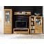 Wohnwand Buche Massiv 4 Tlg. mit Led Fenja - Buchefarben, Design, Glas/Holz (309/203/46cm) - Landscape Wohnwand Buche Massiv 4 Tlg. mit Led Fenja - Buchefarben, Design, Glas/Holz (309/203/46cm) - Landscape