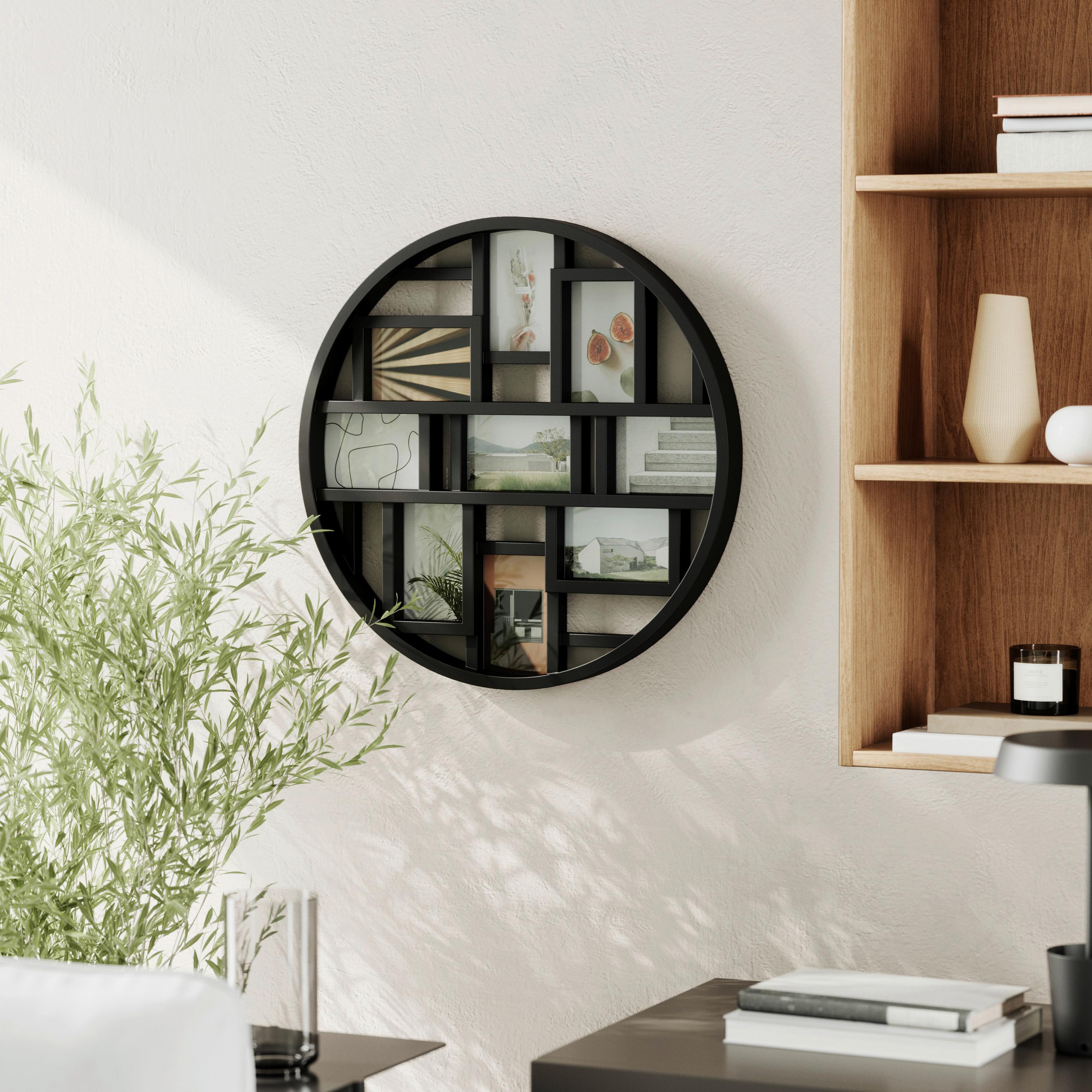 Collagen-bilderrahmen Schwarz B: 55,6 Cm - Schwarz, Design, Kunststoff (55,6/4,6/55,6cm) - Umbra