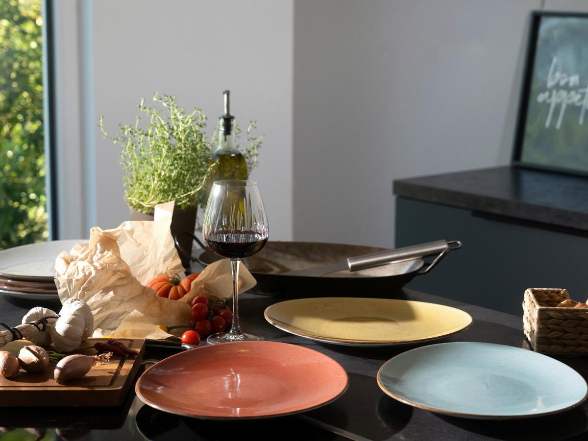 Steaktellerset Keramik, Hellblau - Hellblau, Basics, Keramik - Creatable