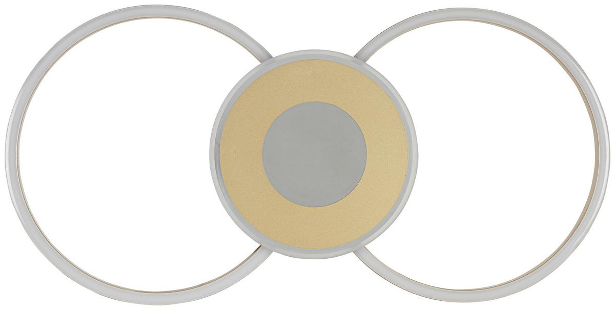 STROPNÍ LED SVÍTIDLO ALEXANDER - cappuccino/barvy chromu, Moderní, kov/plast (57,5/28,5/6cm) - Mömax