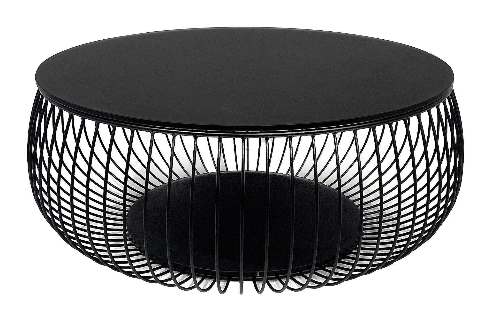 Couchtisch Schwarz D: 86 Cm - Schwarz, Design, Glas/Metall (86/86/35cm) - Livetastic