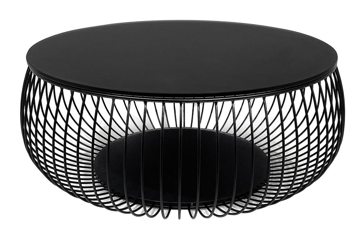 Couchtisch Schwarz D: 86 Cm - Schwarz, Design, Glas/Metall (86/86/35cm) - Livetastic