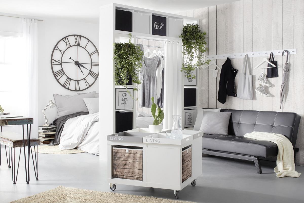 ÚLOŽNÝ BOX POPPI 4 - přírodní barvy, karton/textil (32/32/32cm) - Mömax