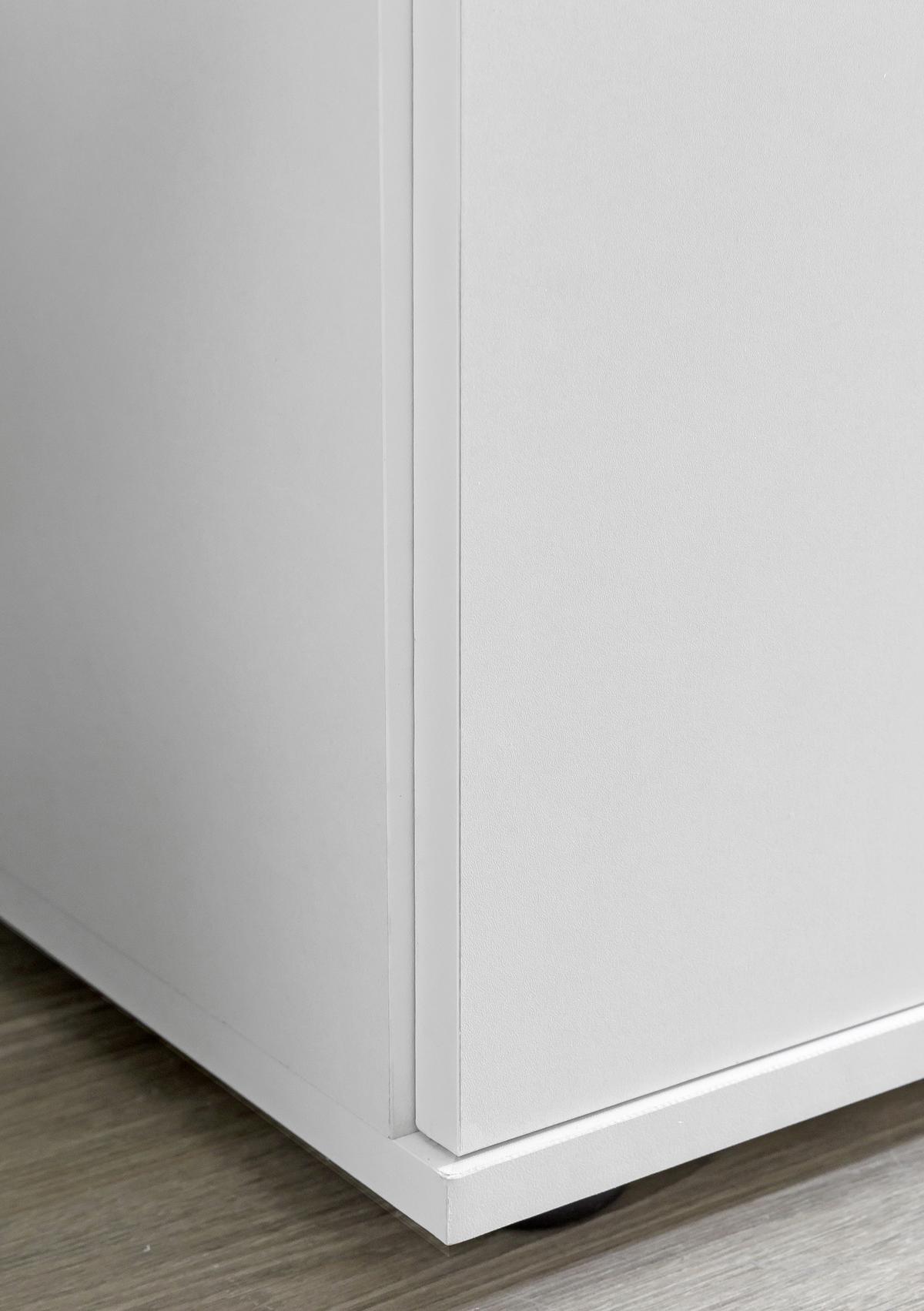 Komoda bílá - bílá/černá, Konvenční, kov/kompozitní dřevo (107/79/35cm) - MID.YOU